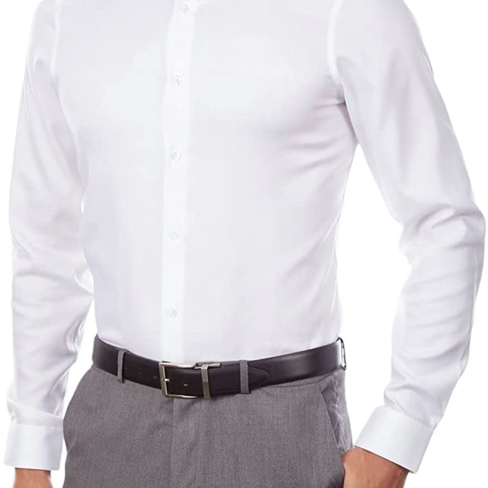 Calvin Klein Men's Dress Shirt Slim Fit Non Iron Stretch Solid